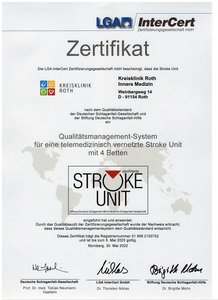 Zertifikat Stroke Unit